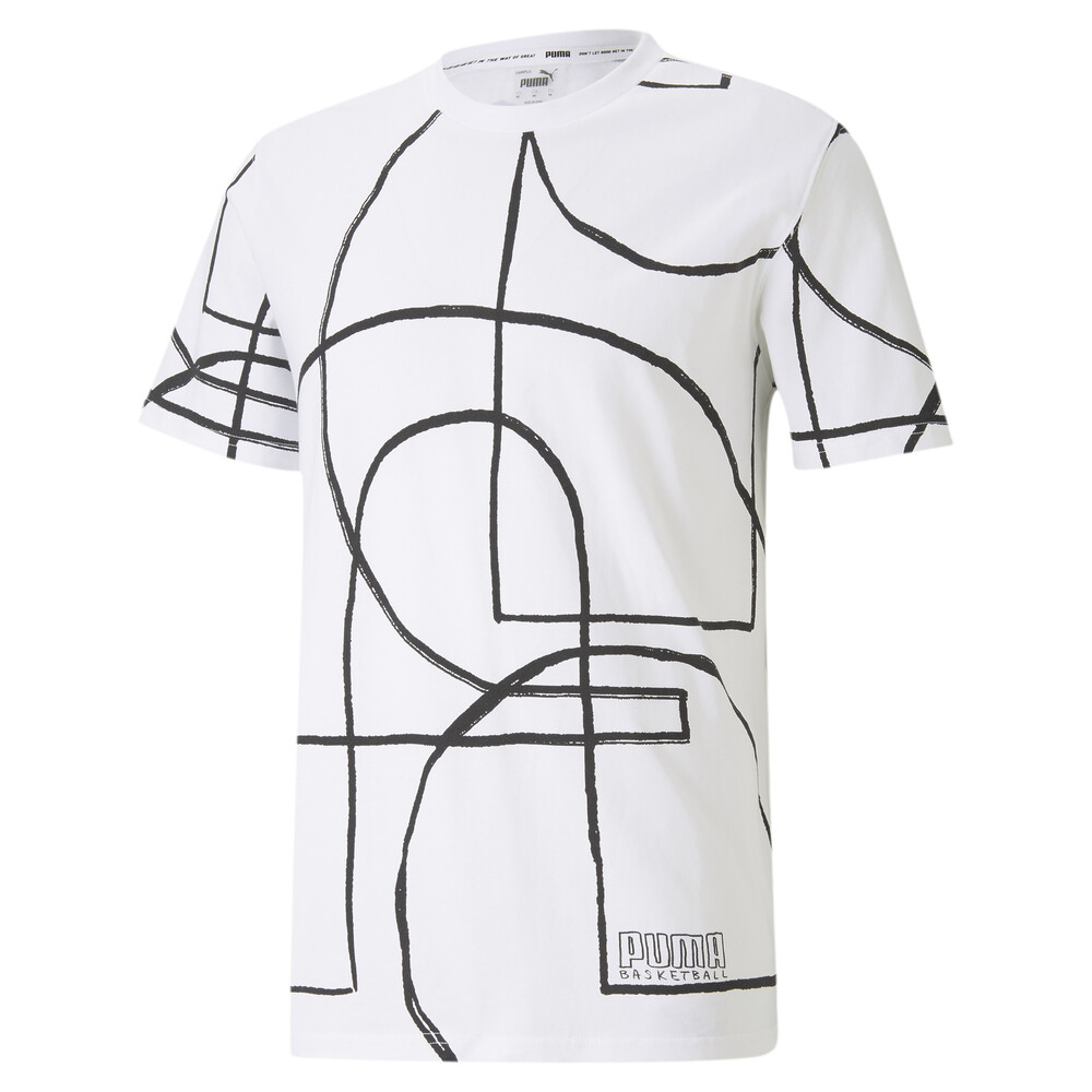 Court All Over Printed Erkek Basketbol T Shirt Beyaz Puma Puma Turkiye Resmi Alisveris Sitesi