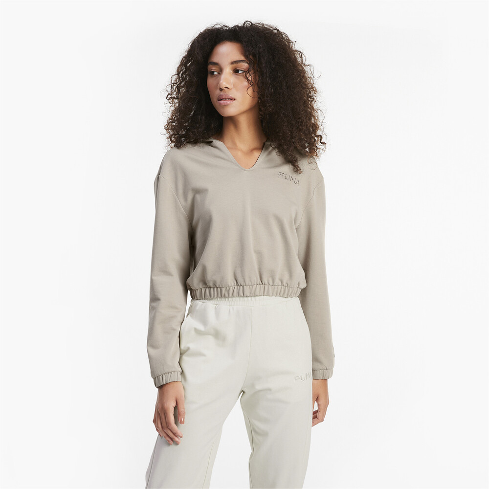 фото Толстовка cropped women's hoodie puma