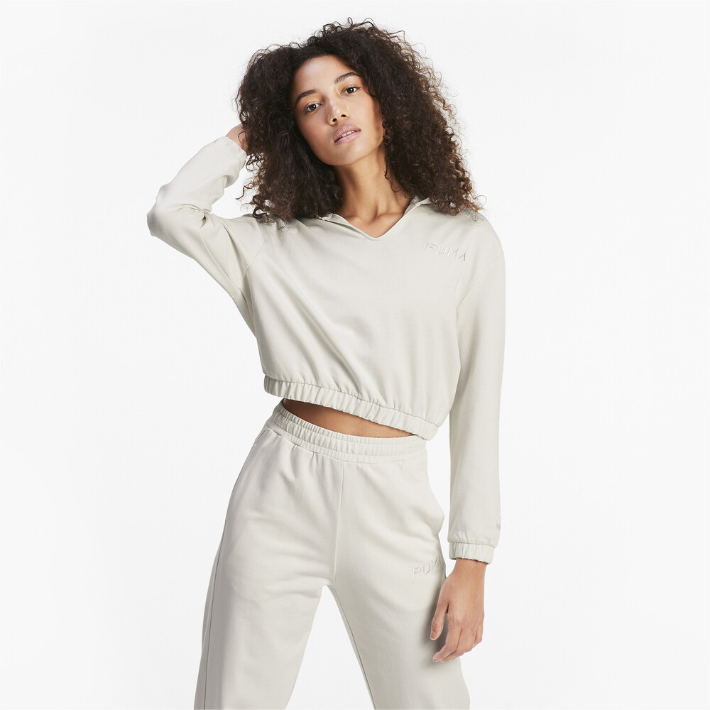 фото Толстовка cropped women's hoodie puma