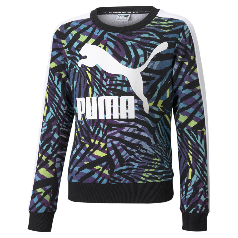 фото Детская толстовка classics t7 crew neck printed youth sweatshirt puma