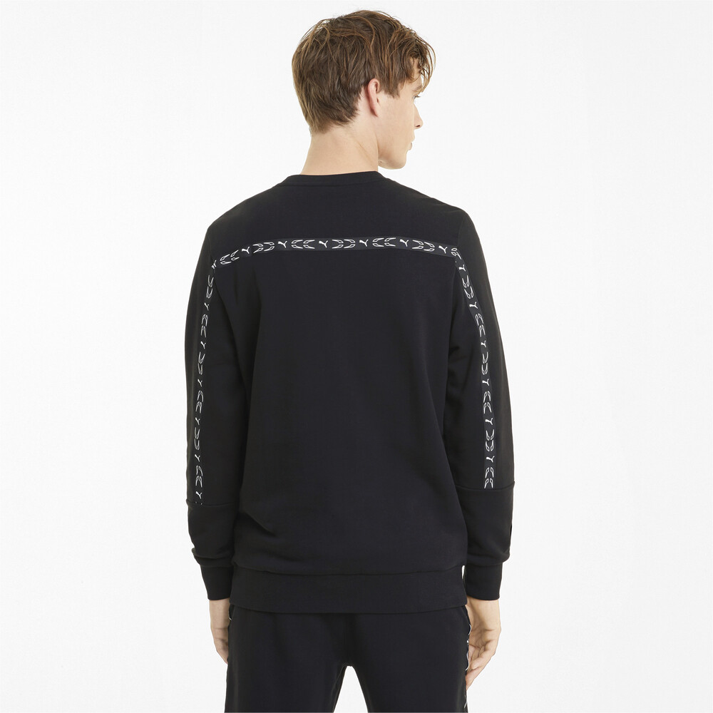 puma stripe crew neck sweater