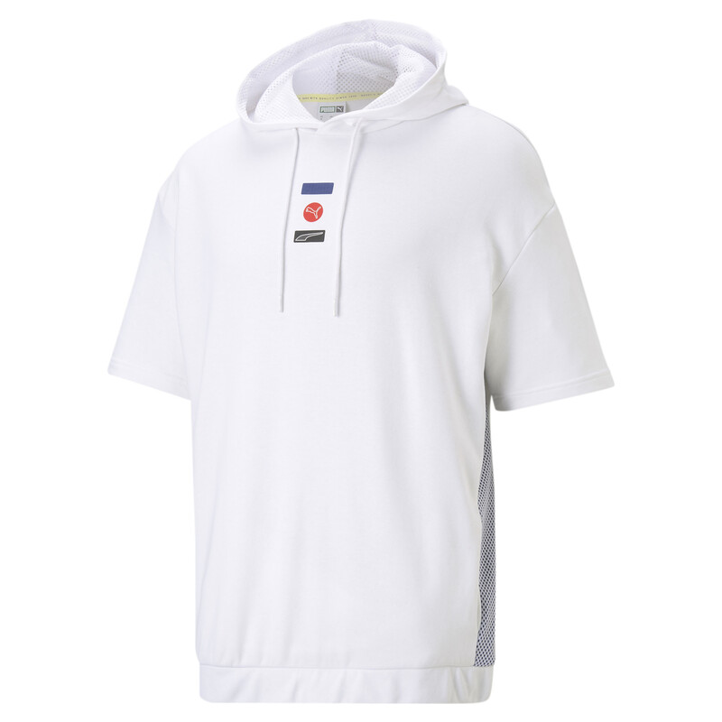

Men's PUMA DECOR8 Short Sleeve Relaxed Fit Hoodie, White