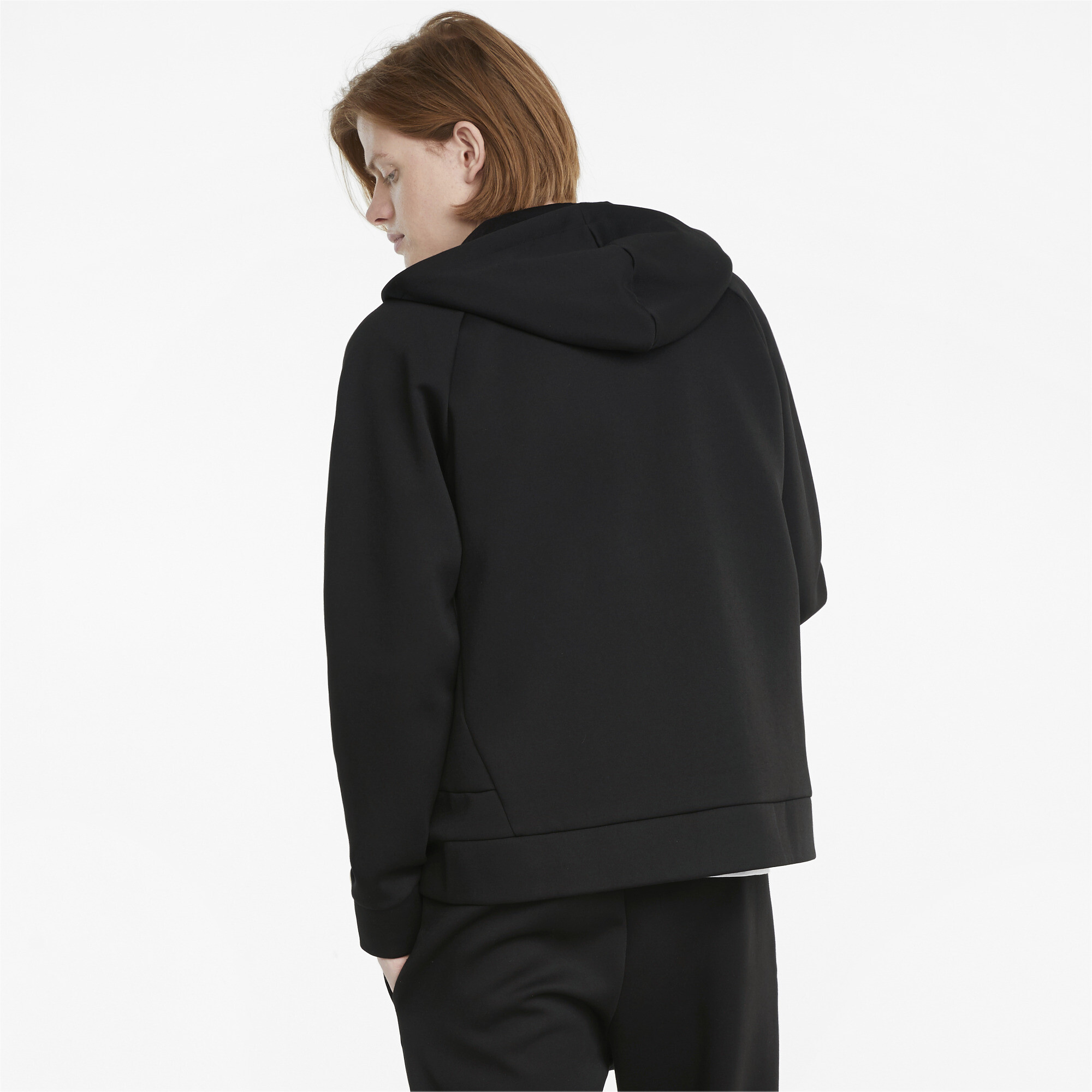Men's PUMA Classics Tech Full-Zip Hoodie In Black, Size XS