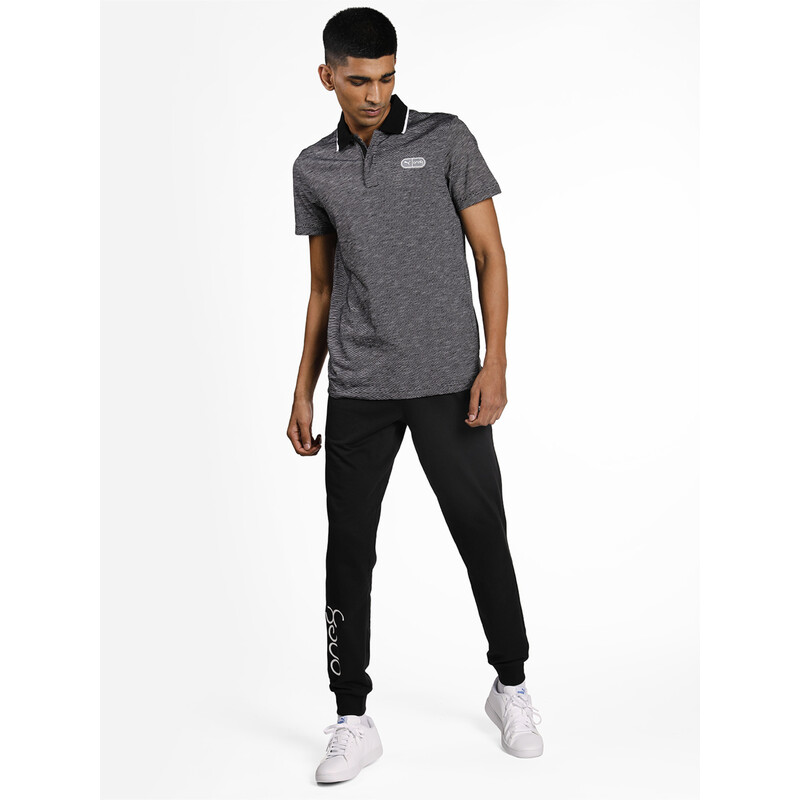 

Men's PUMA One8 Virat Kohli Jacquard Slim Knit Slim Fit Polo, Black