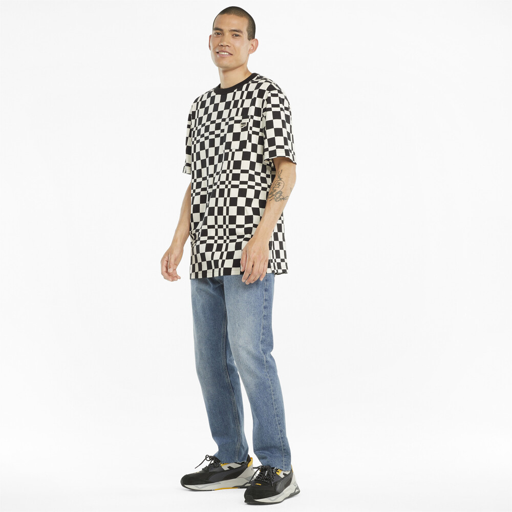 фото Футболка downtown printed check men's tee puma