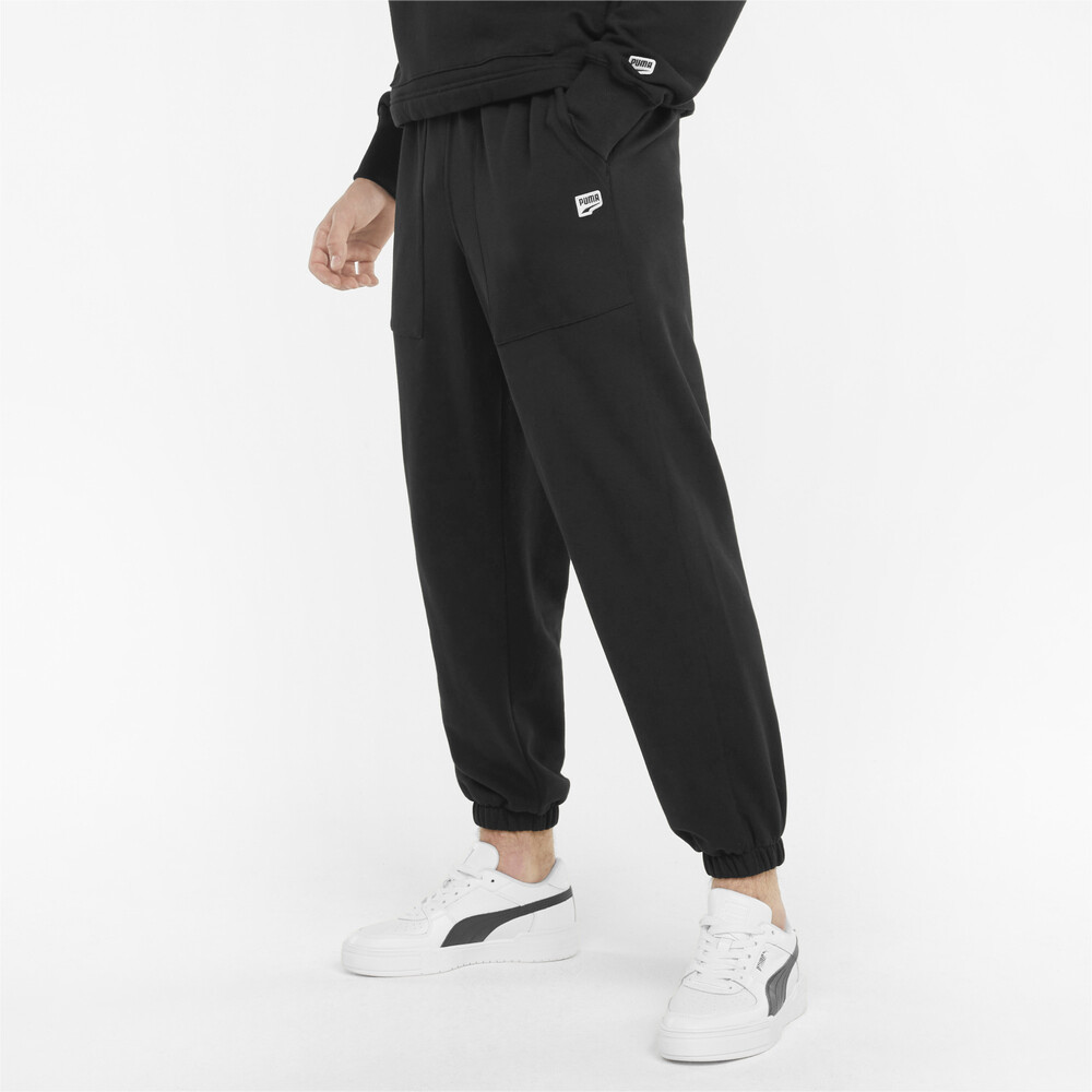 Downtown French Terry Men's Sweatpants | Black - PUMA