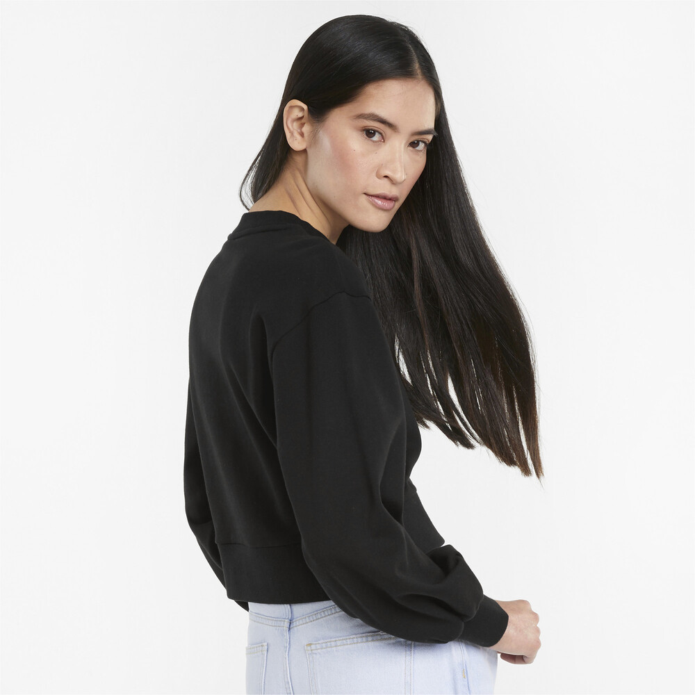 фото Толстовка classics puff sleeve crew neck women's sweatshirt puma