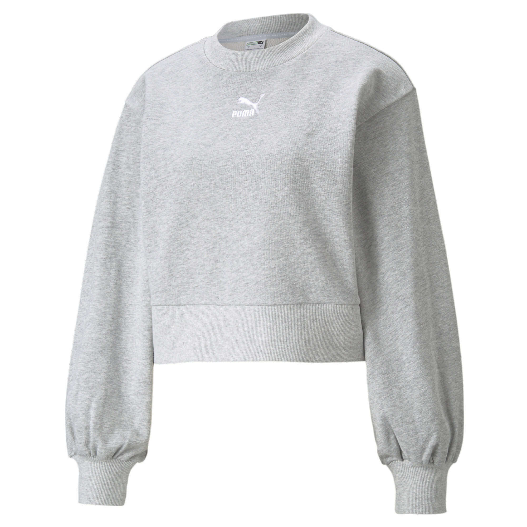 【プーマ公式通販】 プーマ CLASSICS パフ スリーブ クルー スウェット ウィメンズ ウィメンズ Light Gray Heather ｜PUMA.com