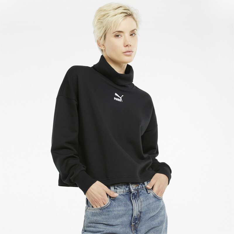 

Women's PUMA Classics Turtleneck Loose Fit T-Shirt, Black