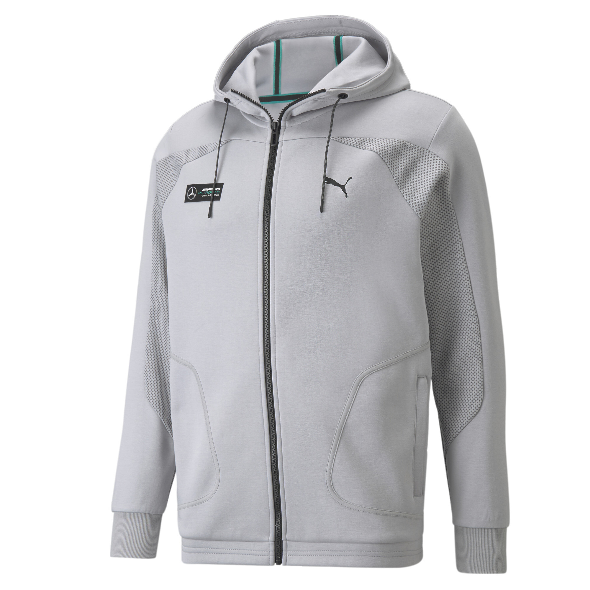 Mercedes F1 Hooded Youth Sweat Jacket, PUMA