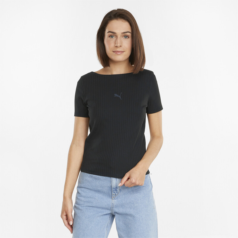 

Women's PUMA HER Slim Fit Ribbed T-Shirt