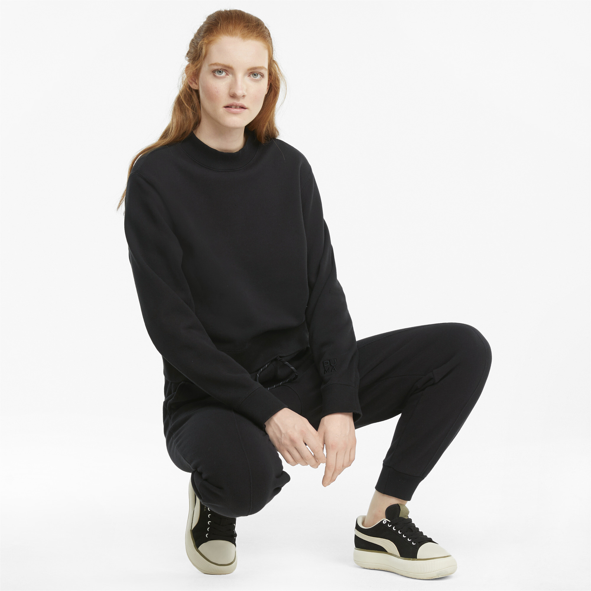 Women's Puma Infuse's Sweatpants, Black, Size L, Clothing