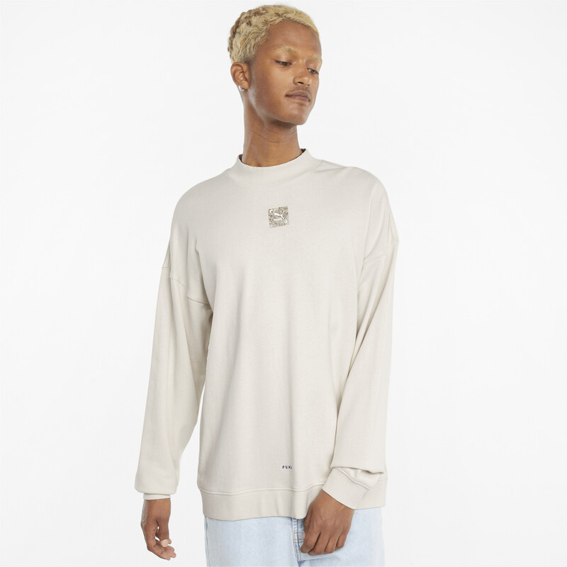 

PUMA RE:GEN Oversized Relaxed Fit Unisex Sweatshirt, Ivory glow