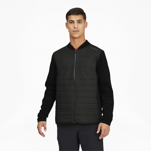 puma porsche design hybrid men's jacket in jet black, size xs