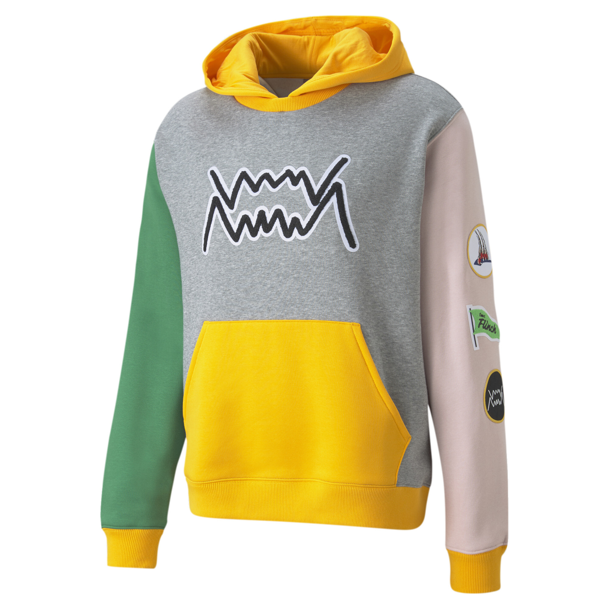 【プーマ公式通販】 プーマ バスケットボール コンバイン フーディー メンズ Medium Gray Heather-Amazon Green ｜PUMA.com