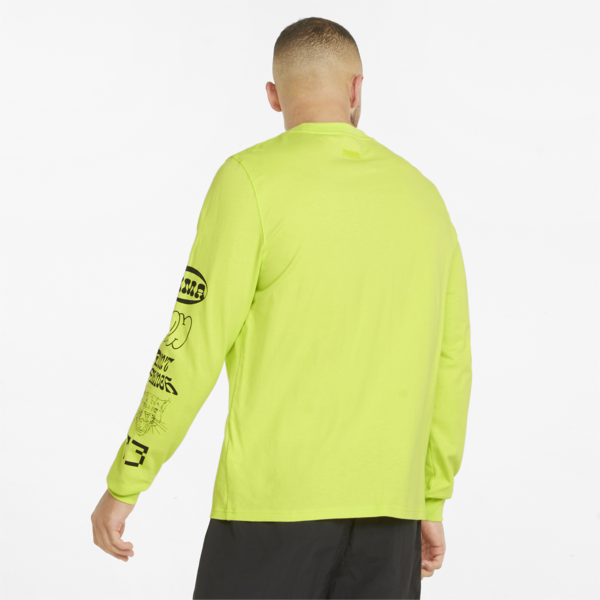 Qualifier Long Sleeve Men's Basketball Tee, Nrgy Yellow, large-ZAF