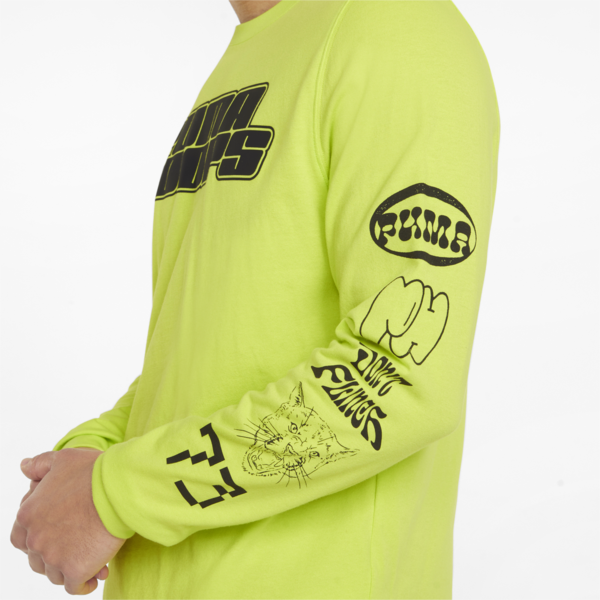Qualifier Long Sleeve Men's Basketball Tee, Nrgy Yellow, large-ZAF