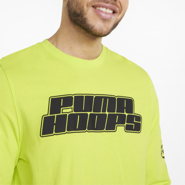 Qualifier Long Sleeve Men's Basketball Tee, Nrgy Yellow, large-ZAF