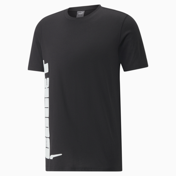 All Tournament Men's Basketball Tee, Puma Black-Puma White, large-ZAF