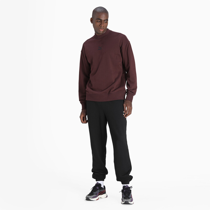 

Men's PUMA Classics High Neck Regular Fit Loose Sweatshirt, Fudge