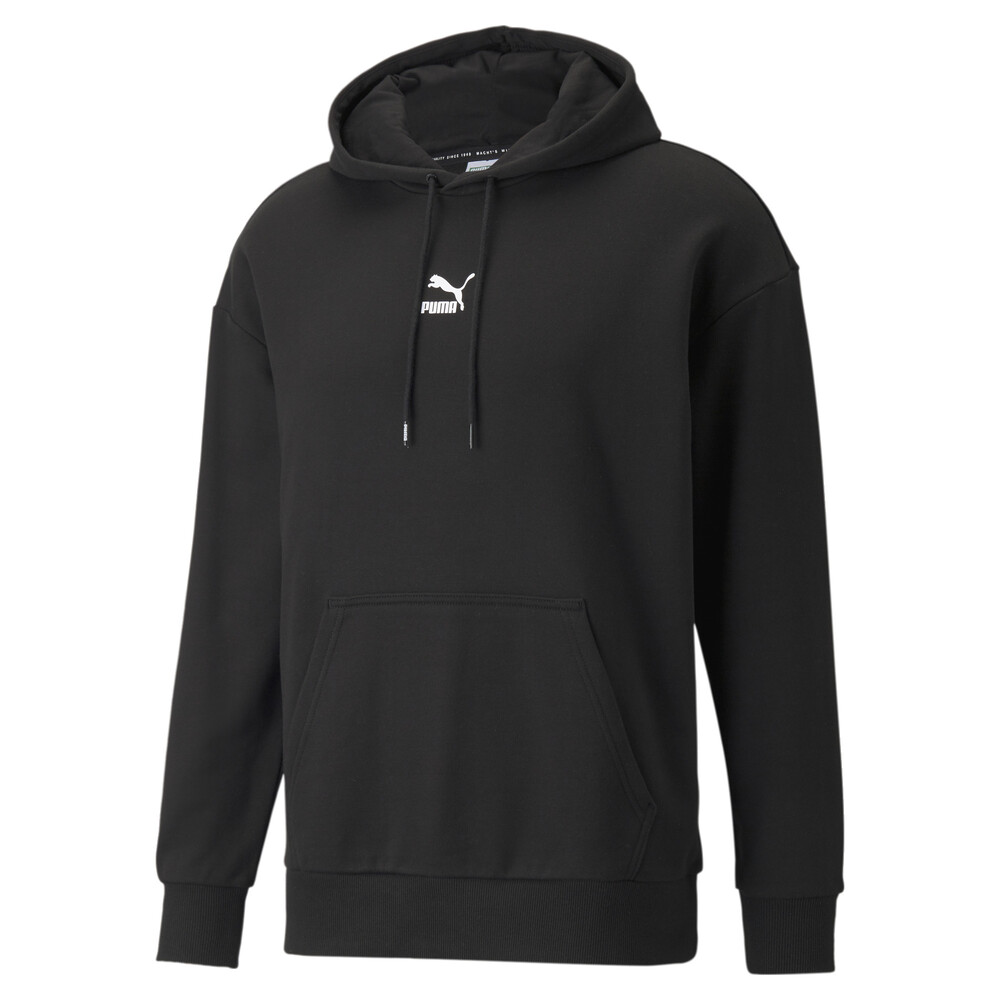 puma exclusive oversized organic cotton rainbow sweatshirt in black