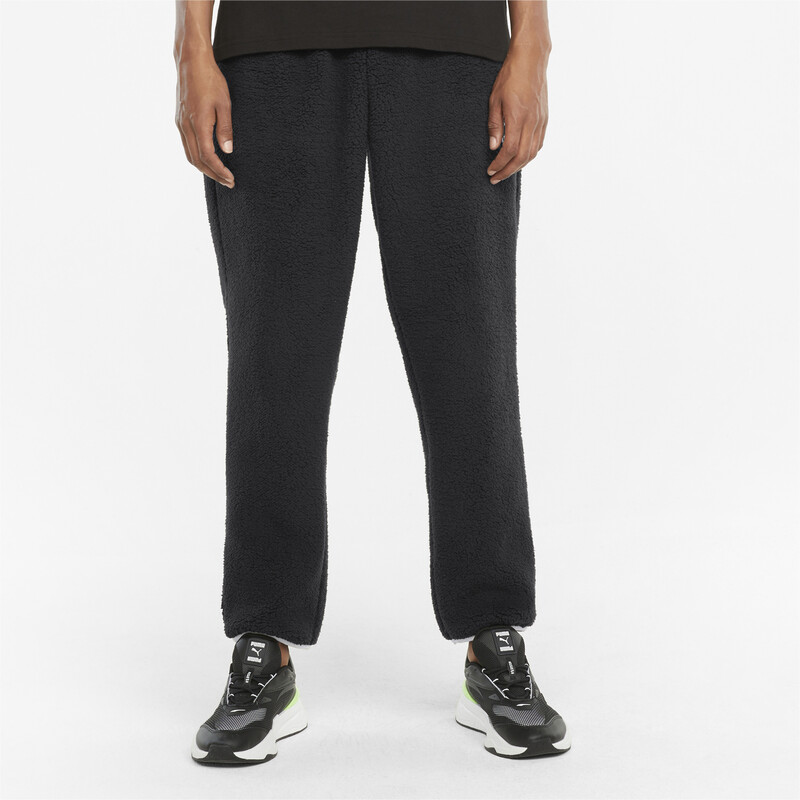 Men's PUMA CLSX Sherpa Woven Regular Fit Pants, Black