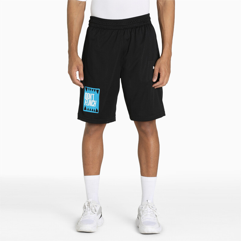 

Men's PUMA Mesh Practice Knitted Shorts, Black
