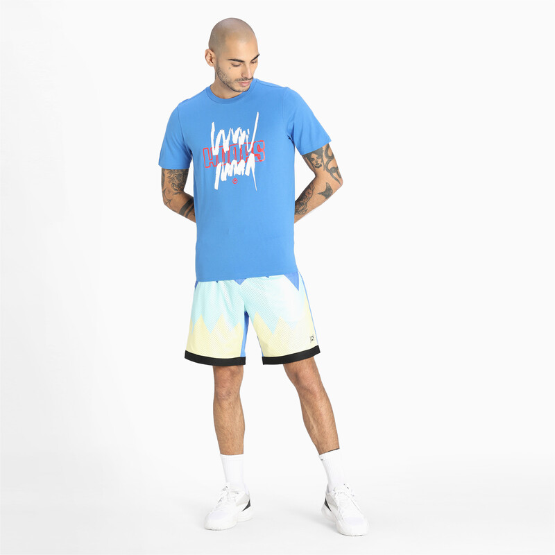 

Men's PUMA 4th Quarter Short Sleeves Regular Fit T-Shirt, Black/blue
