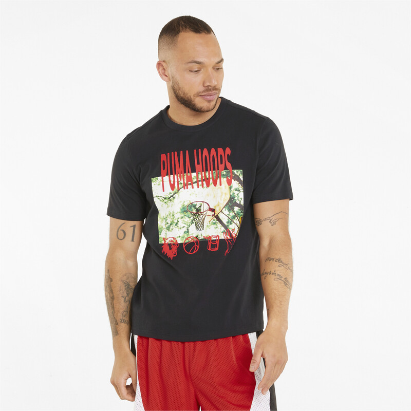 

Men's PUMA 4th Quarter Short Sleeves Regular Fit T-Shirt, Black