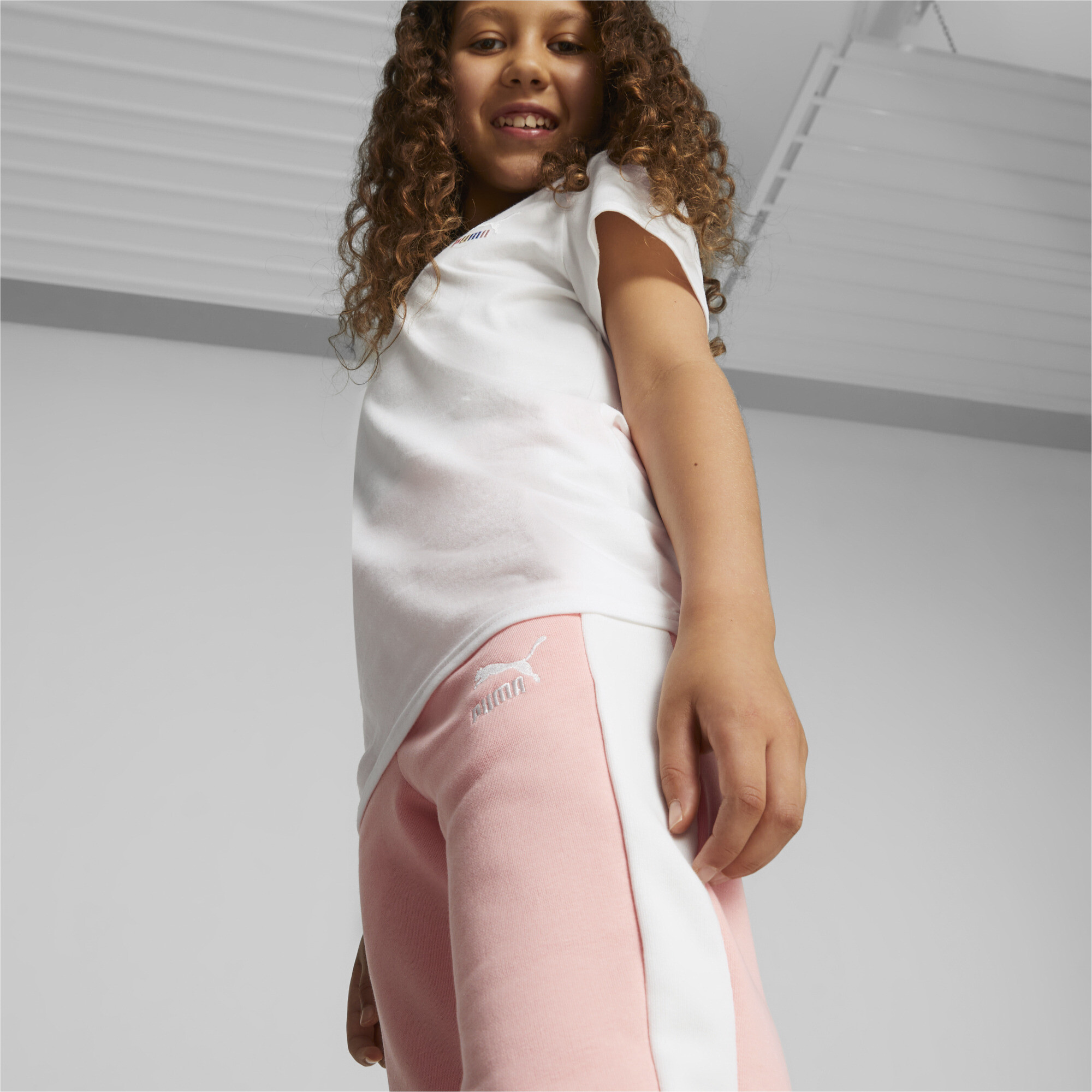 PUMA Classics T7 Track Pants In Pink, Size 9-10 Youth