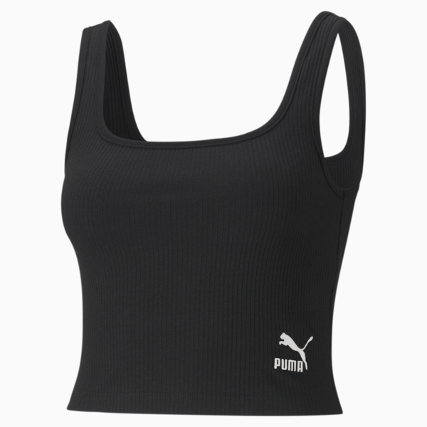 Classics Ribbed Women's Bralette, Puma Black, large-ZAF