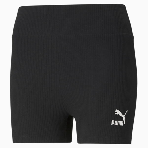Classics Women's Ribbed Short Leggings, Puma Black, large-ZAF