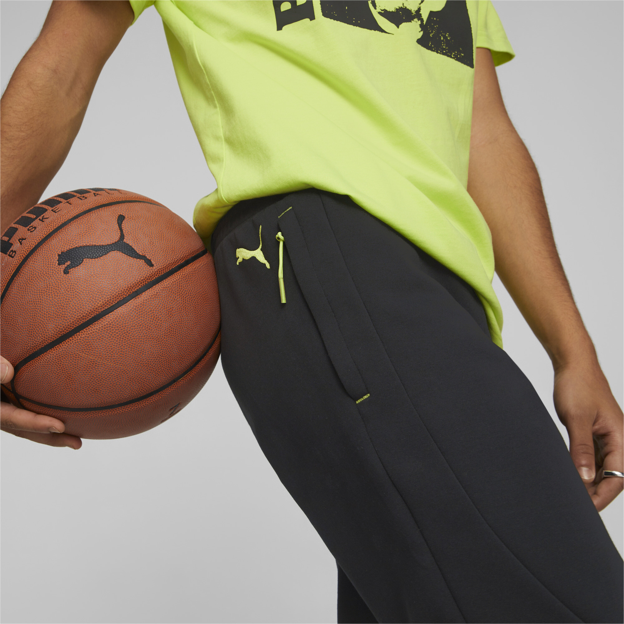 Men's PUMA Dime Basketball Pants In Black, Size XS