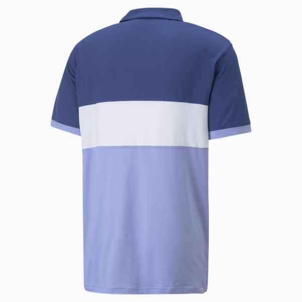 CLOUDSPUN Highway Men's Golf Polo Shirt, Blazing Blue-Lavendar Pop, large-ZAF