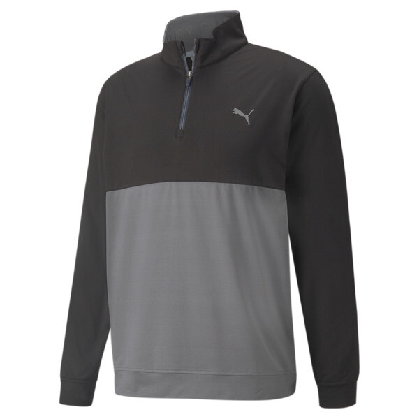 Gamer Colourblock Quarter Zip Men s Golf Pullover black PUMA