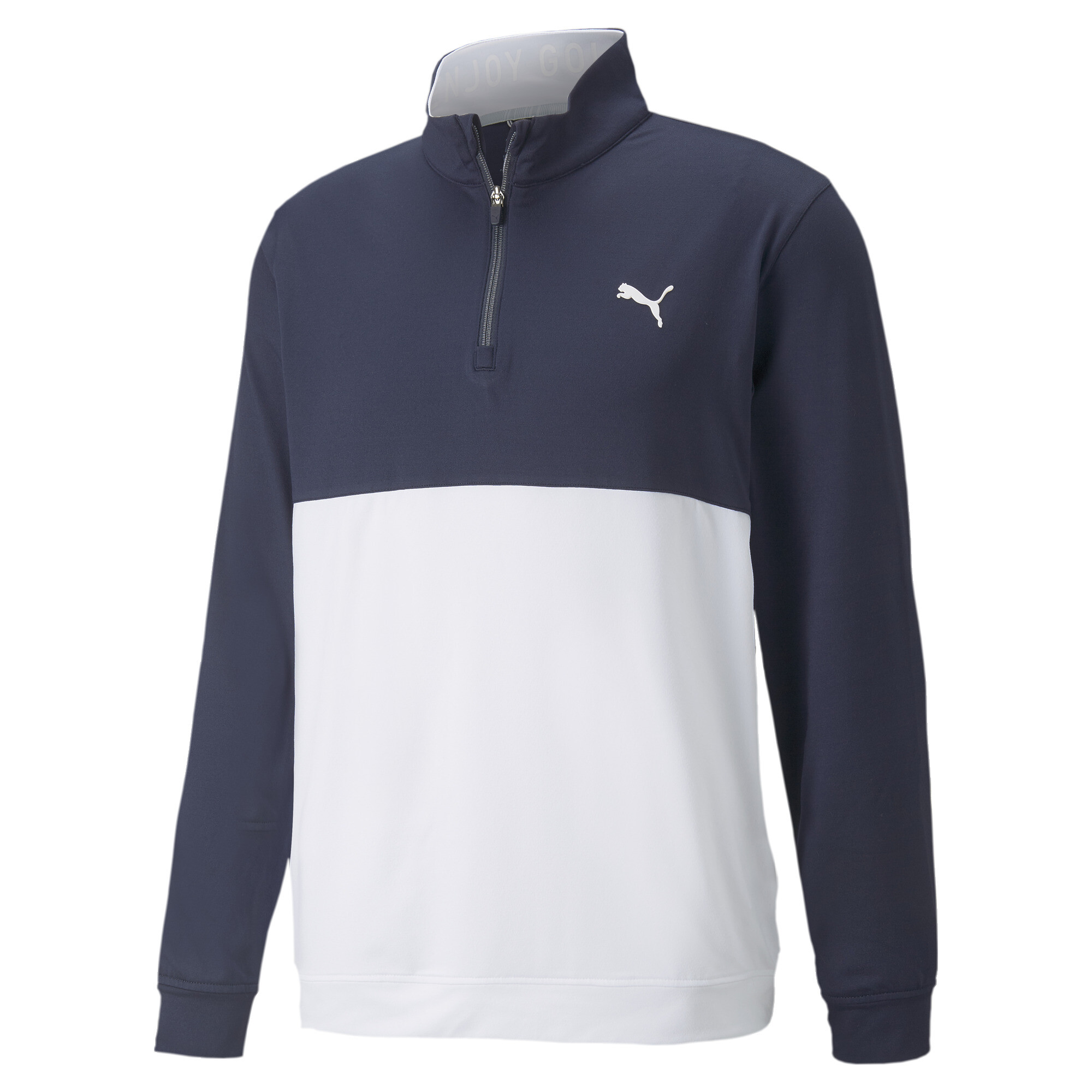 Men's Puma Gamer Colourblock Quarter-Zipâs Golf Pullover Top, Blue, Size 3XL, Clothing