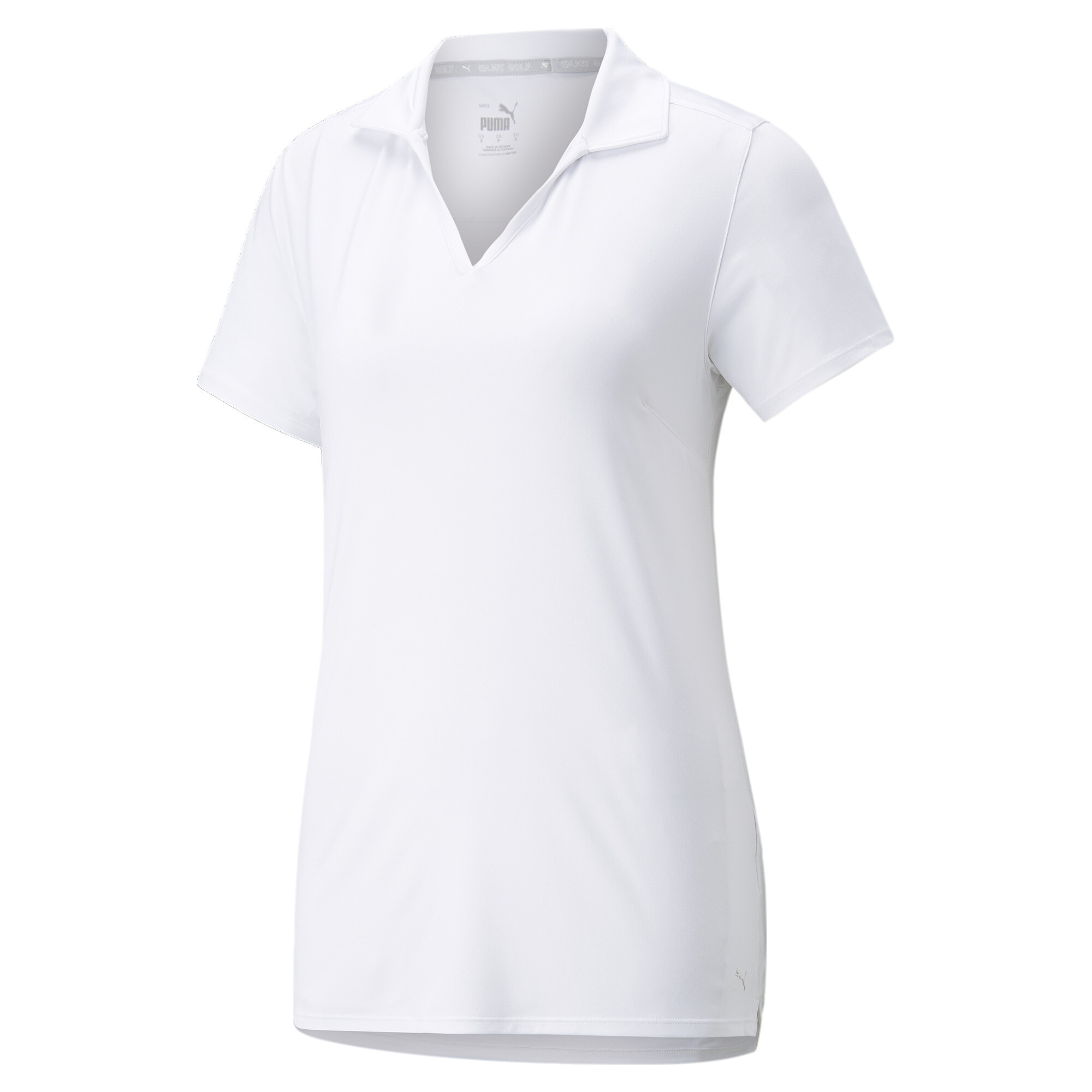 Women's Puma CLOUDSPUN Coast's Golf Polo T-Shirt, White T-Shirt, Size XS T-Shirt, Clothing