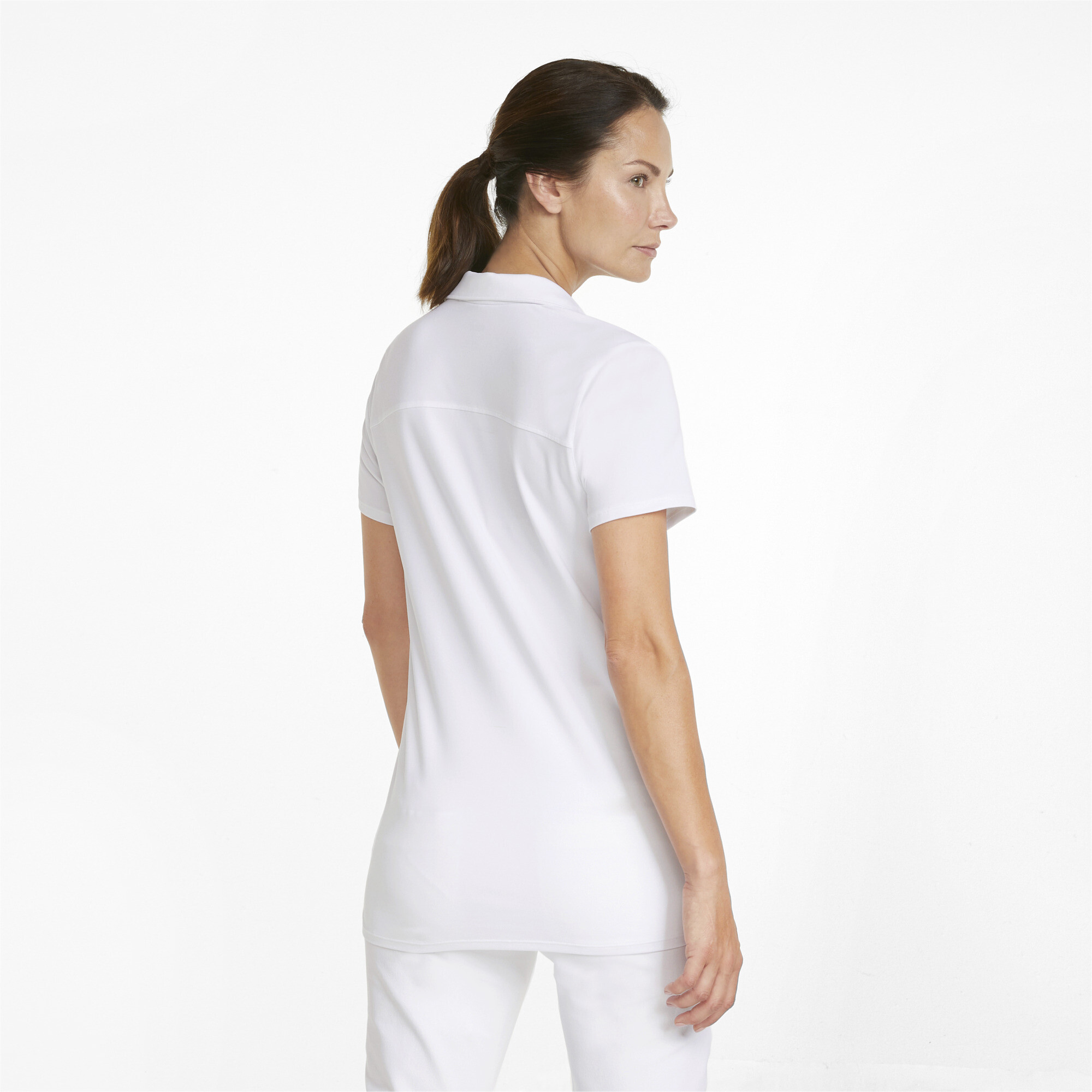 Women's Puma CLOUDSPUN Coast's Golf Polo T-Shirt, White T-Shirt, Size XS T-Shirt, Clothing