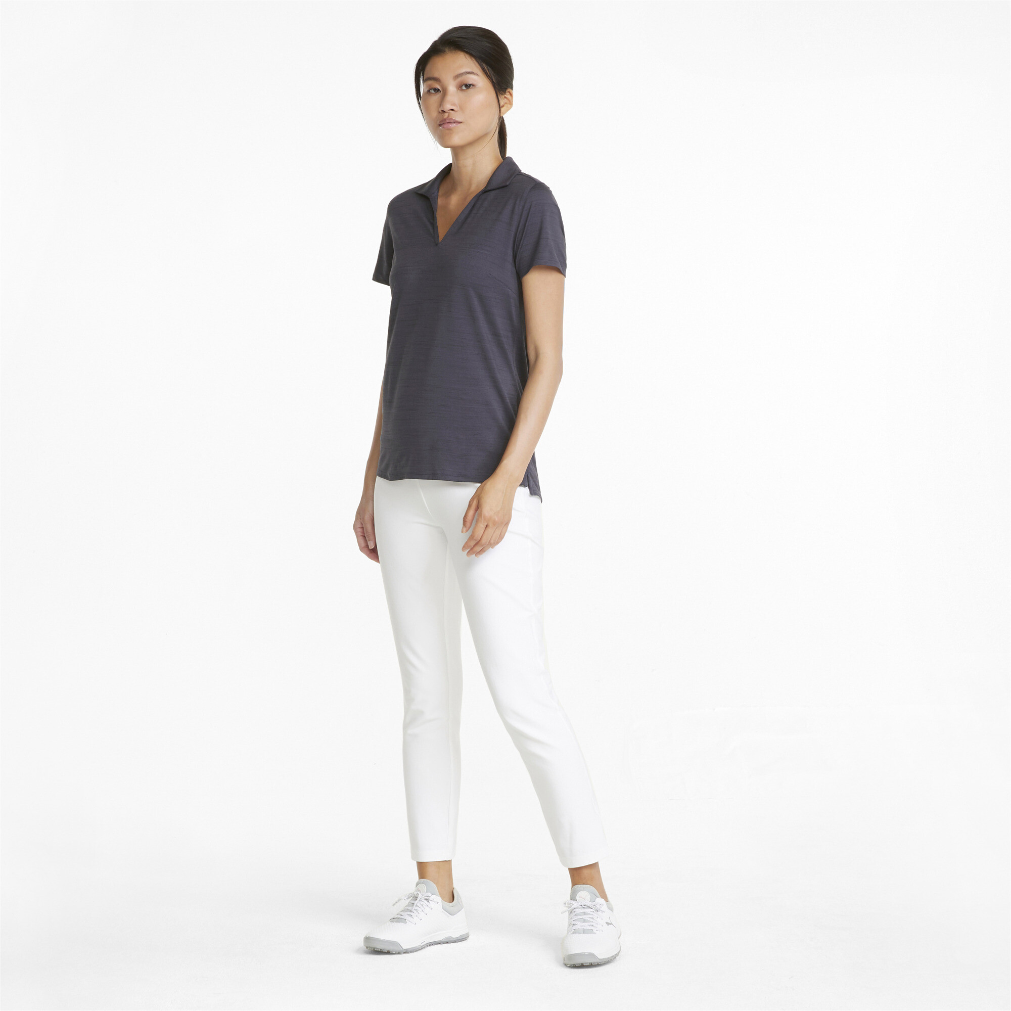 Women's Puma CLOUDSPUN Coast's Golf Polo T-Shirt, Blue T-Shirt, Size M T-Shirt, Clothing