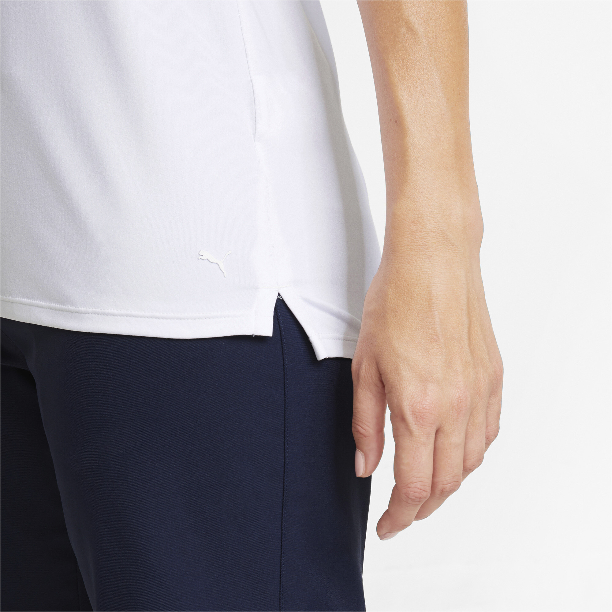 Women's Puma CLOUDSPUN Coast Sleeveless's Golf Polo T-Shirt, White T-Shirt, Size XXL T-Shirt, Clothing