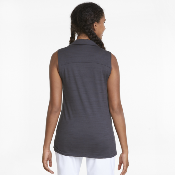 CLOUDSPUN Coast Sleeveless Women's Golf Polo, Navy Blazer Heather, large-ZAF