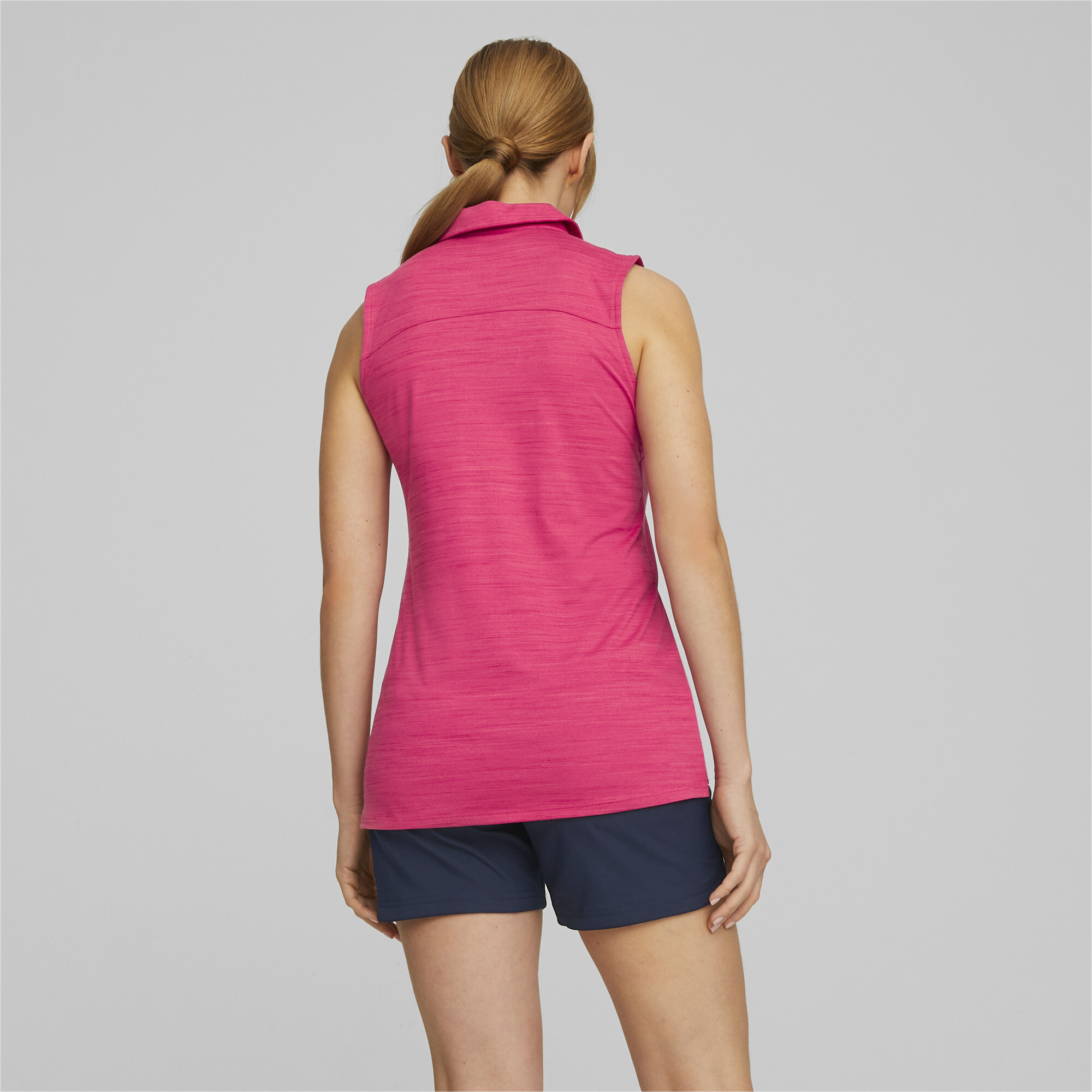 Women's Puma CLOUDSPUN Coast Sleeveless's Golf Polo T-Shirt, Pink T-Shirt, Size M T-Shirt, Clothing