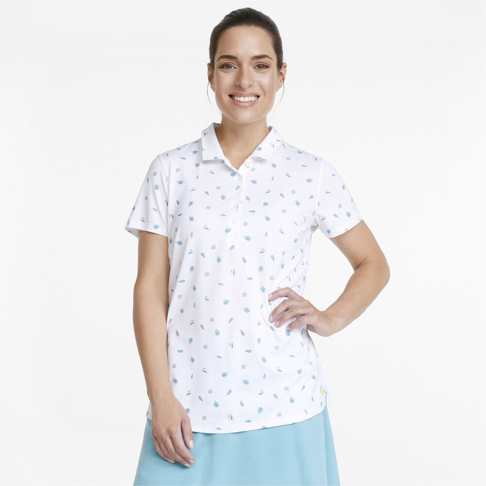 Mattr Tropics Women's Golf Polo Shirt | White - PUMA