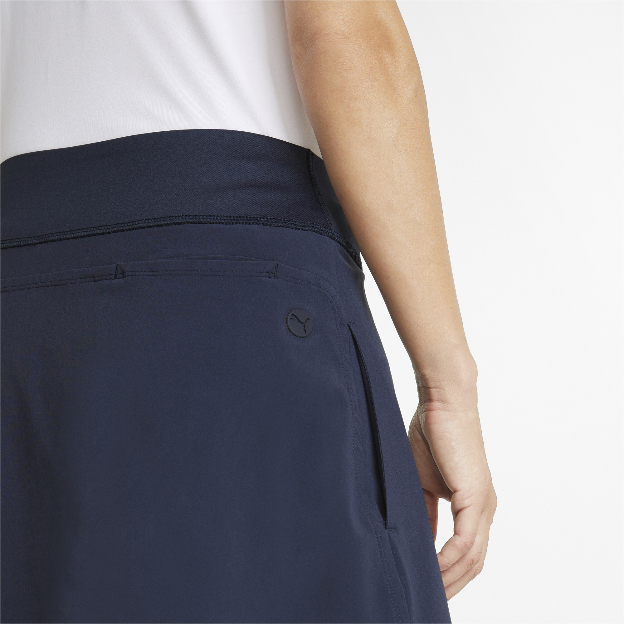 Women's Puma PWRSHAPE Solid's Golf Skirt, Blue, Size L/L, Clothing