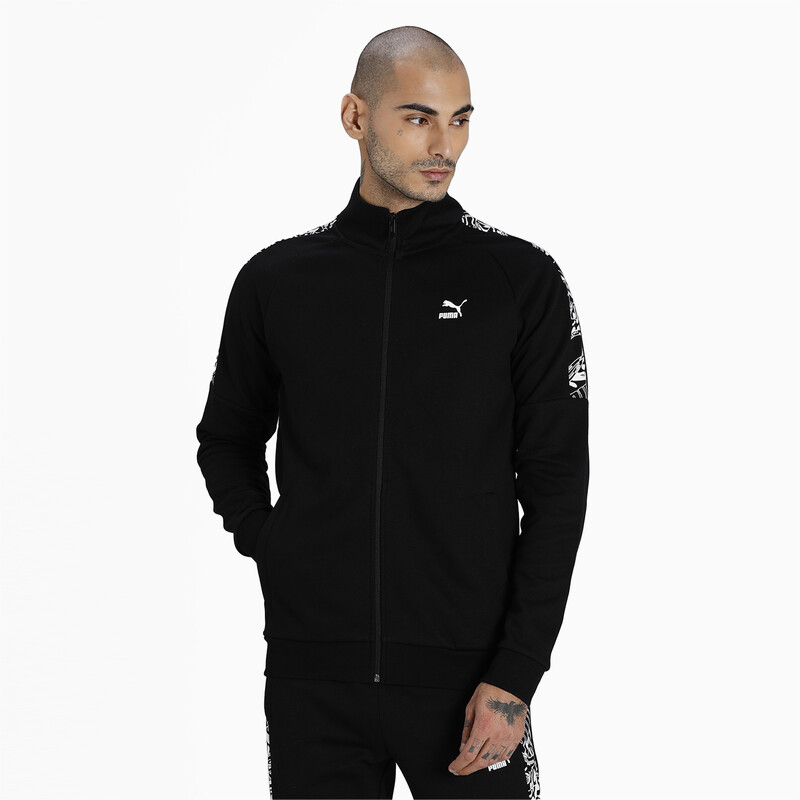

Men's PUMA Panel Full-Zip Slim Fit Sweat Shirt, Black