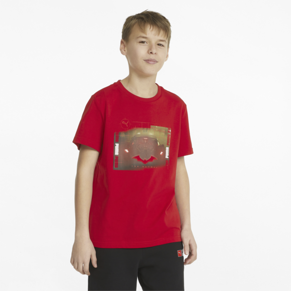 Remera PUMA x BATMAN juvenil con estampado gráfico, Barbados Cherry, large-ARG