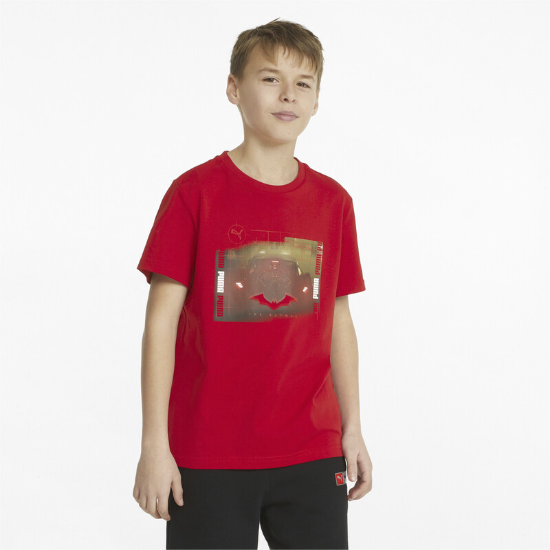 

PUMA X BATMAN Graphic Youth Regular Fit T-Shirt, Red