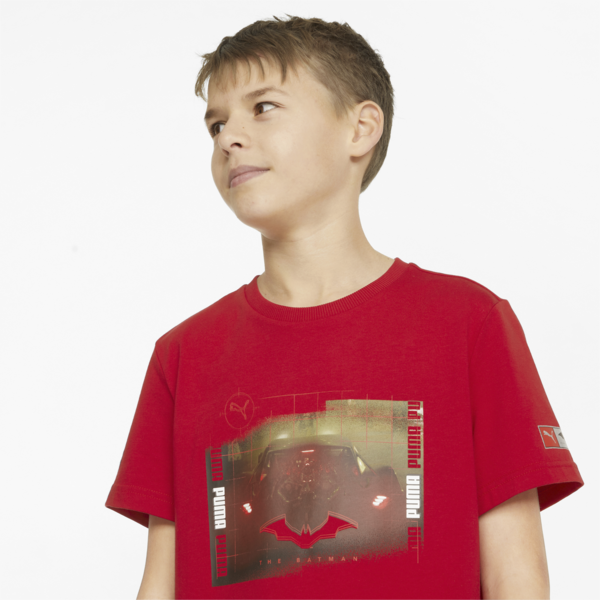 Remera PUMA x BATMAN juvenil con estampado gráfico, Barbados Cherry, large-ARG