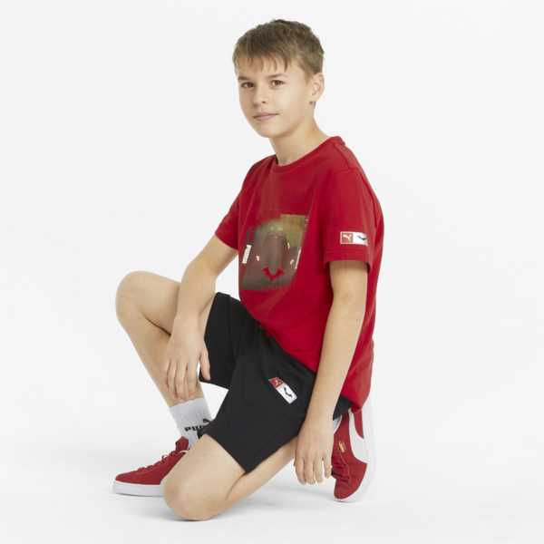 PUMA x BATMAN Youth Shorts, Puma Black, large-ZAF