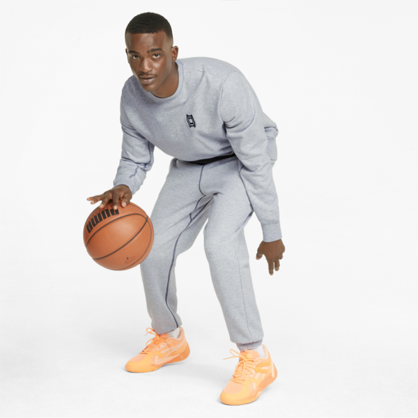 Pivot EMB Men's Basketball Sweatpants, Light Gray Heather, large-ZAF